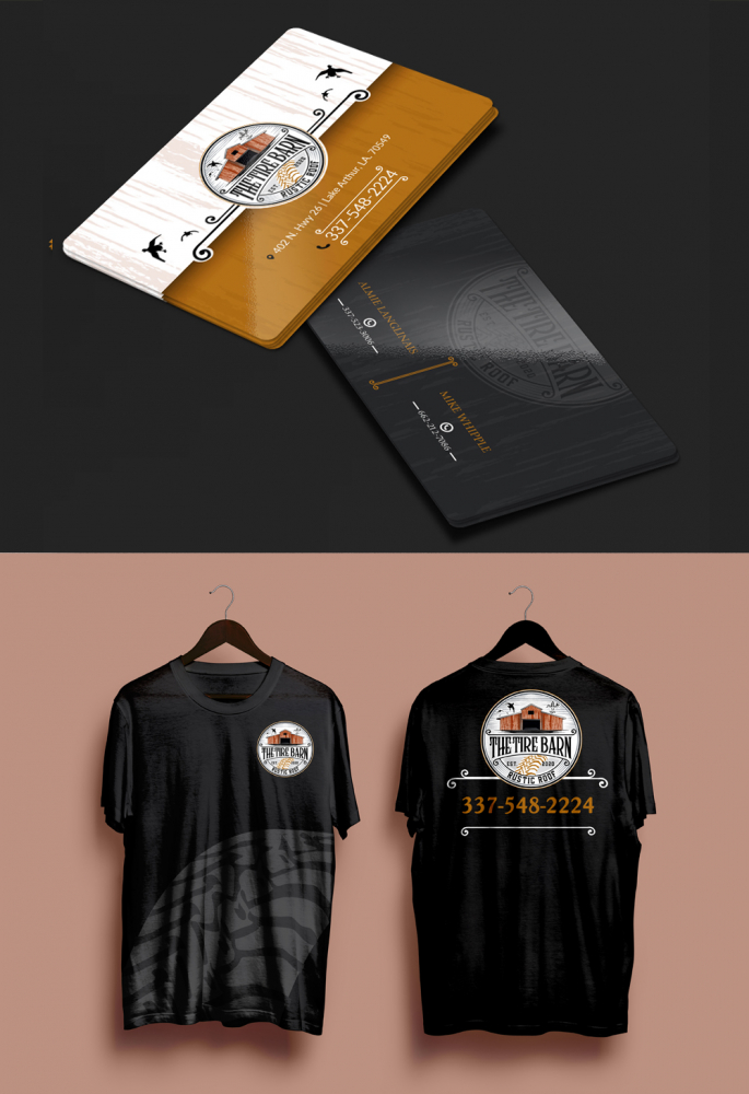 The Tire Barn & Rustic Roof logo design by DreamLogoDesign