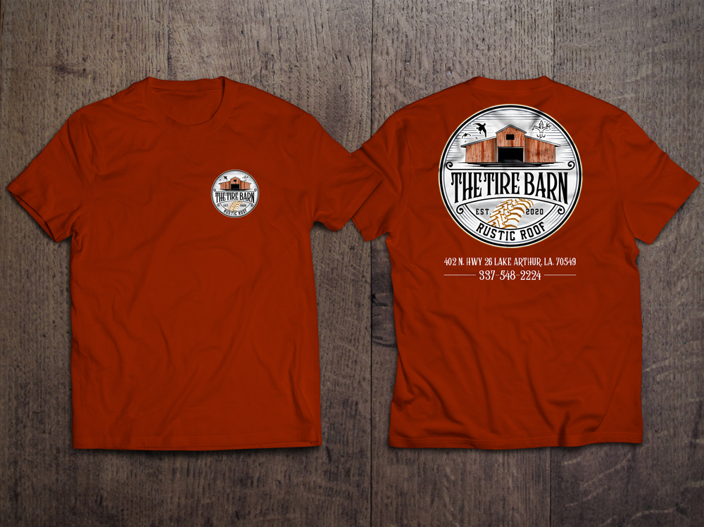 The Tire Barn & Rustic Roof logo design by KHAI