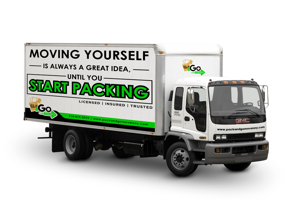 Pack & Go Movers  logo design by Gelotine