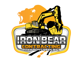 Iron bear contracting  logo design by AamirKhan