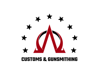 Alpha & Omega Customs and Gunsmithing logo design by brandshark