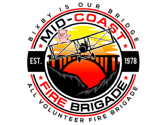 Mid-Coast Fire Brigade  logo design by MAXR