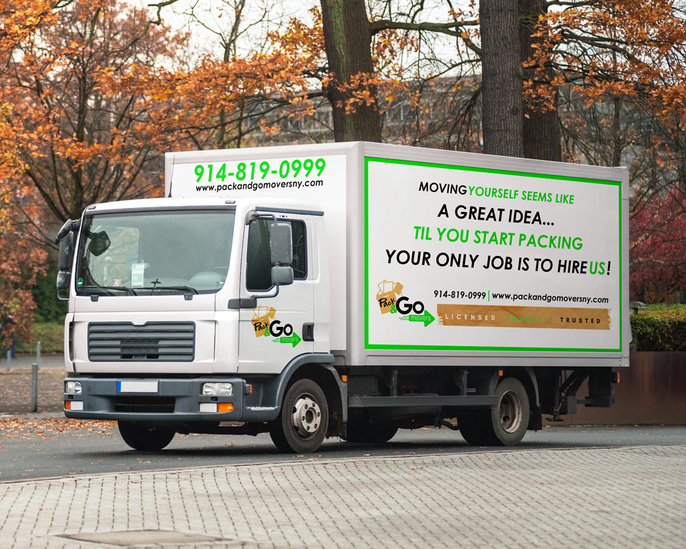 Pack & Go Movers  logo design by grea8design