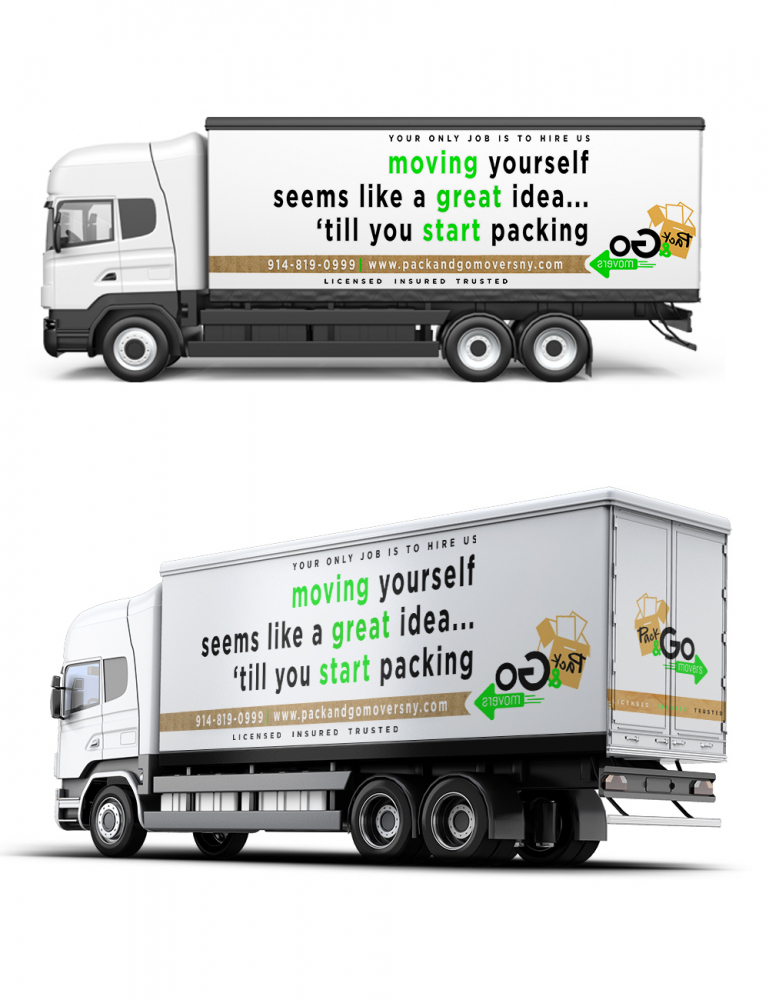 Pack & Go Movers  logo design by Niqnish