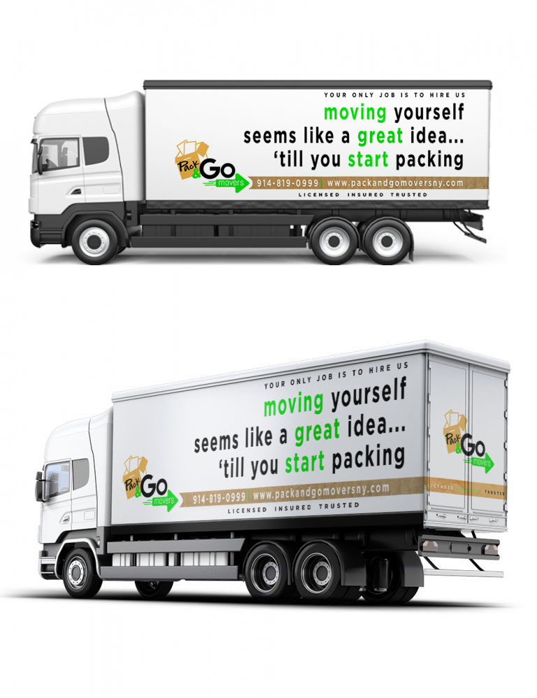 Pack & Go Movers  logo design by Niqnish