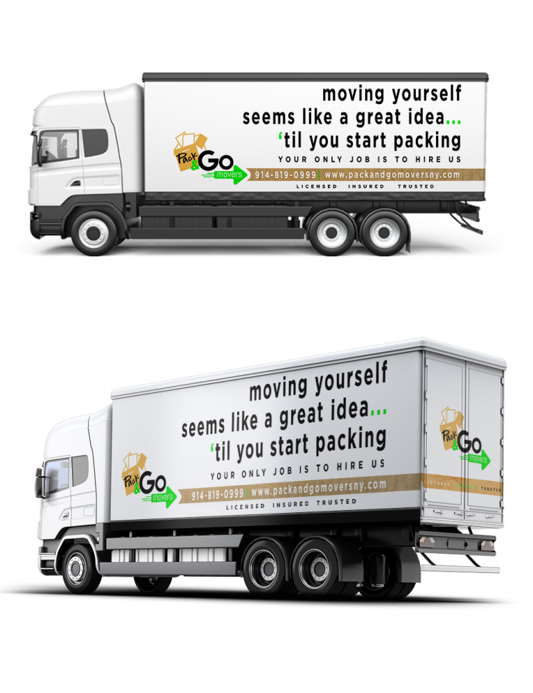 Pack & Go Movers  logo design by Niqnish