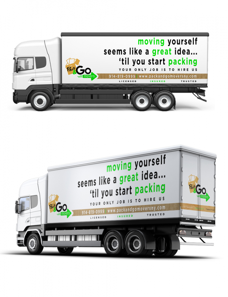 Pack & Go Movers  logo design by Niqnish