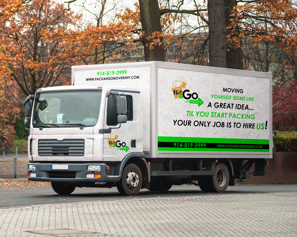Pack & Go Movers  logo design by grea8design