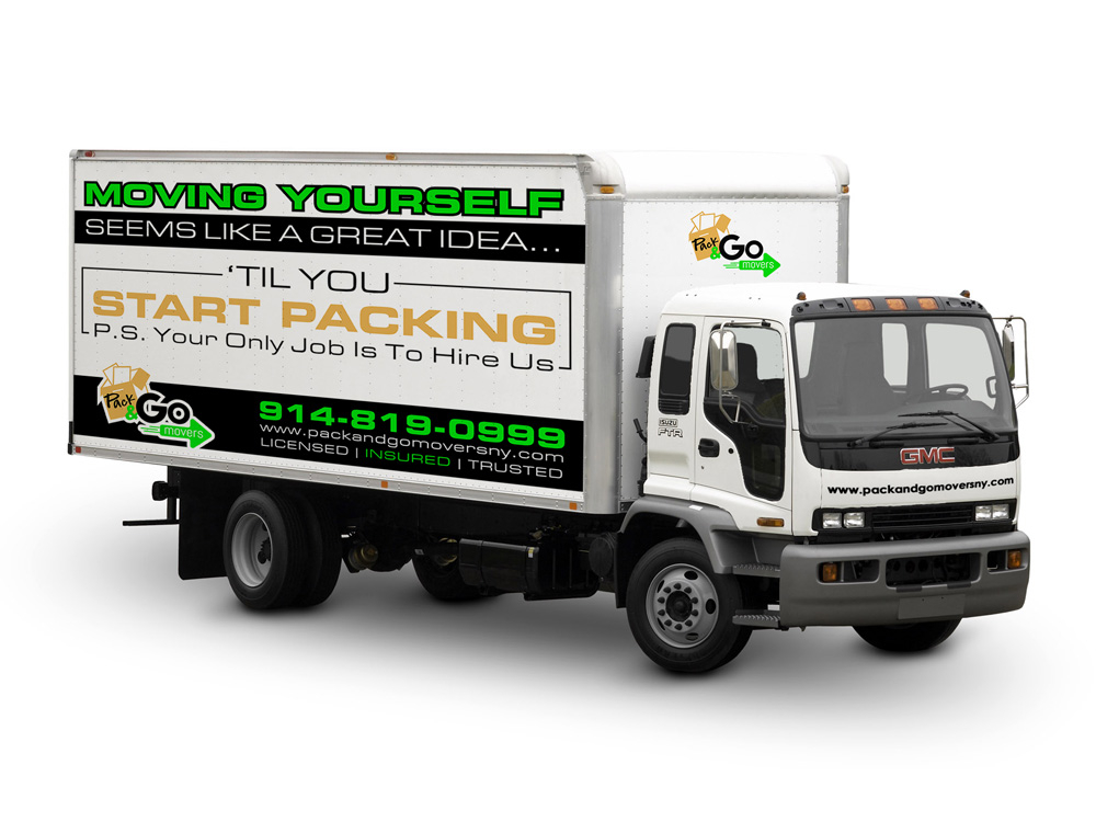 Pack & Go Movers  logo design by Gelotine