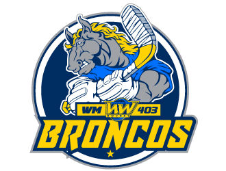 Whitemud West WM403 Broncos logo design by Suvendu