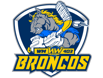 Whitemud West WM403 Broncos logo design by Suvendu
