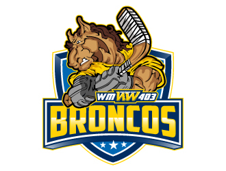 Whitemud West WM403 Broncos logo design by LucidSketch