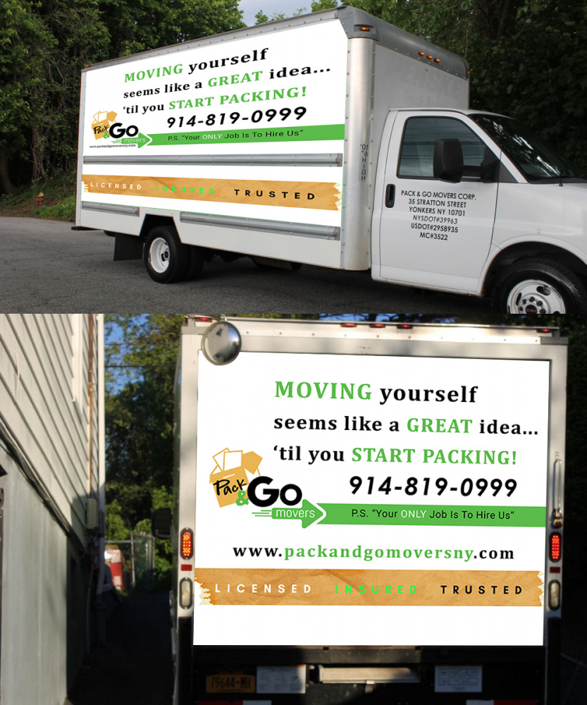 Pack & Go Movers  logo design by Gelotine