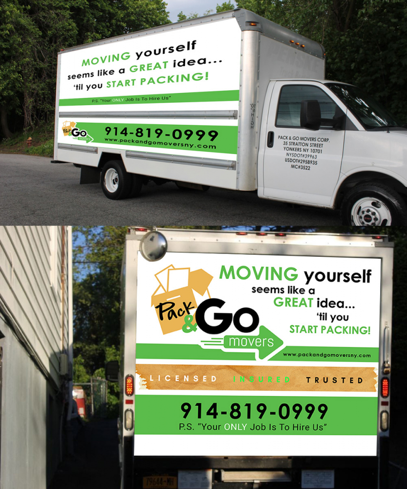 Pack & Go Movers  logo design by Gelotine