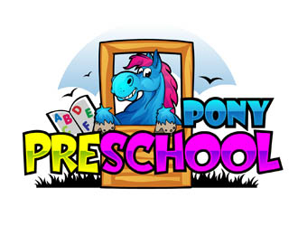 Pony preschool logo design by DreamLogoDesign