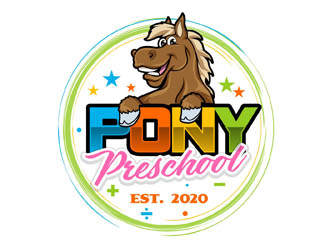 Pony preschool logo design by DreamLogoDesign