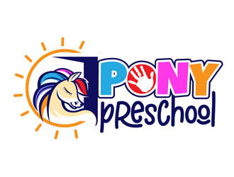 Pony preschool logo design by DreamLogoDesign