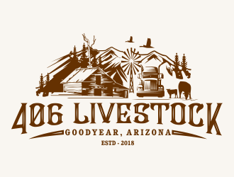 406 Livestock logo design by MCXL
