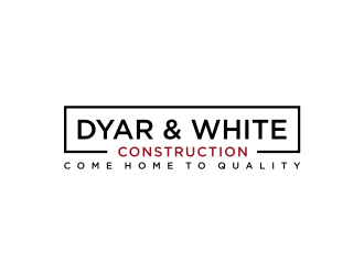 Dyar & White Construction  logo design by GassPoll