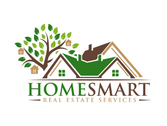 Home Smart Real Estate Services logo design by MarkindDesign