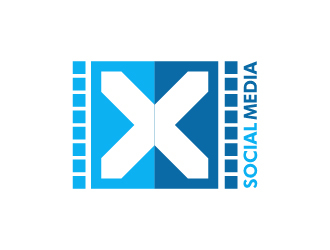 X Social Media logo design by gateout