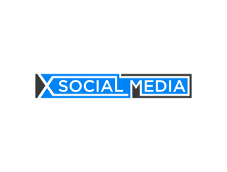 X Social Media logo design by Renaker