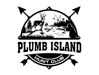 Plumb Island Hunt Club logo design by rizuki