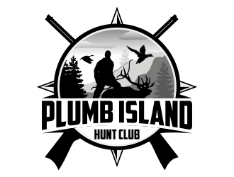 Plumb Island Hunt Club logo design by Kruger