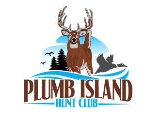Plumb Island Hunt Club logo design by AamirKhan