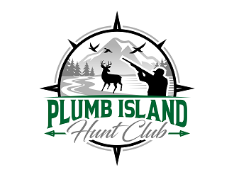 Plumb Island Hunt Club logo design by haze