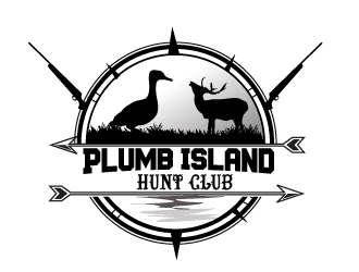 Plumb Island Hunt Club logo design by Suvendu