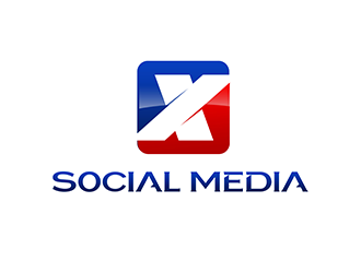 X Social Media logo design by 3Dlogos