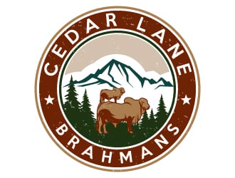 Cedar Lane Brahmans  logo design by MUSANG