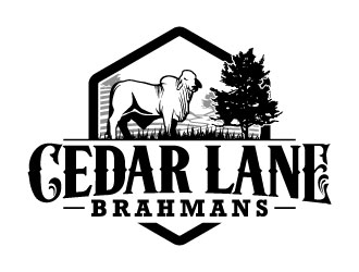 Cedar Lane Brahmans  logo design by daywalker