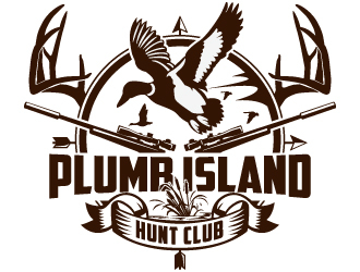 Plumb Island Hunt Club logo design by LucidSketch