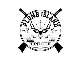 Plumb Island Hunt Club logo design by beejo
