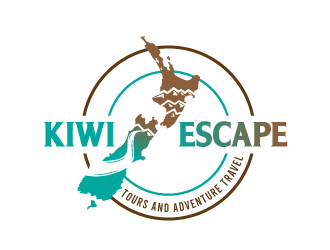 Kiwi Escapes logo design by Suvendu