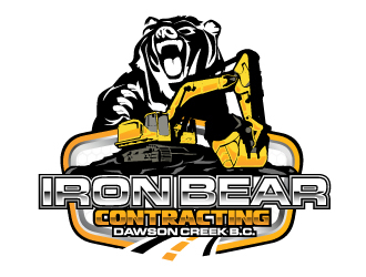 Iron bear contracting  Logo Design