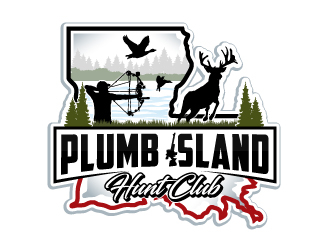 Plumb Island Hunt Club logo design by LucidSketch