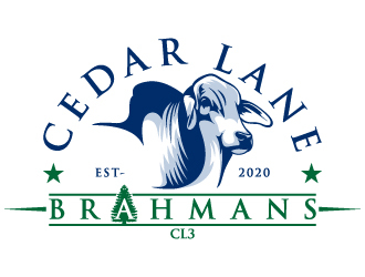 Cedar Lane Brahmans  logo design by Aelius
