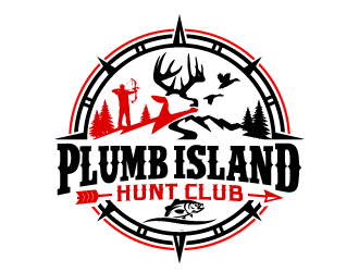 Plumb Island Hunt Club logo design by jaize