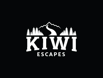 Kiwi Escapes logo design by DreamCather
