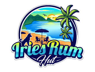 Iries Rum Hut logo design by LucidSketch