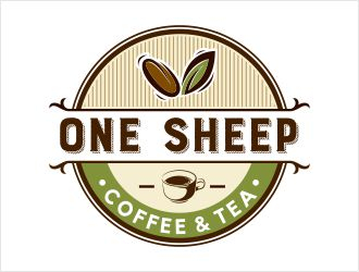 One Sheep Coffee & Tea logo design by mykrograma