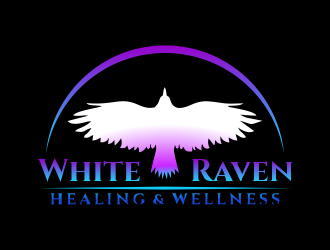White Raven Healing & Wellness logo design by done