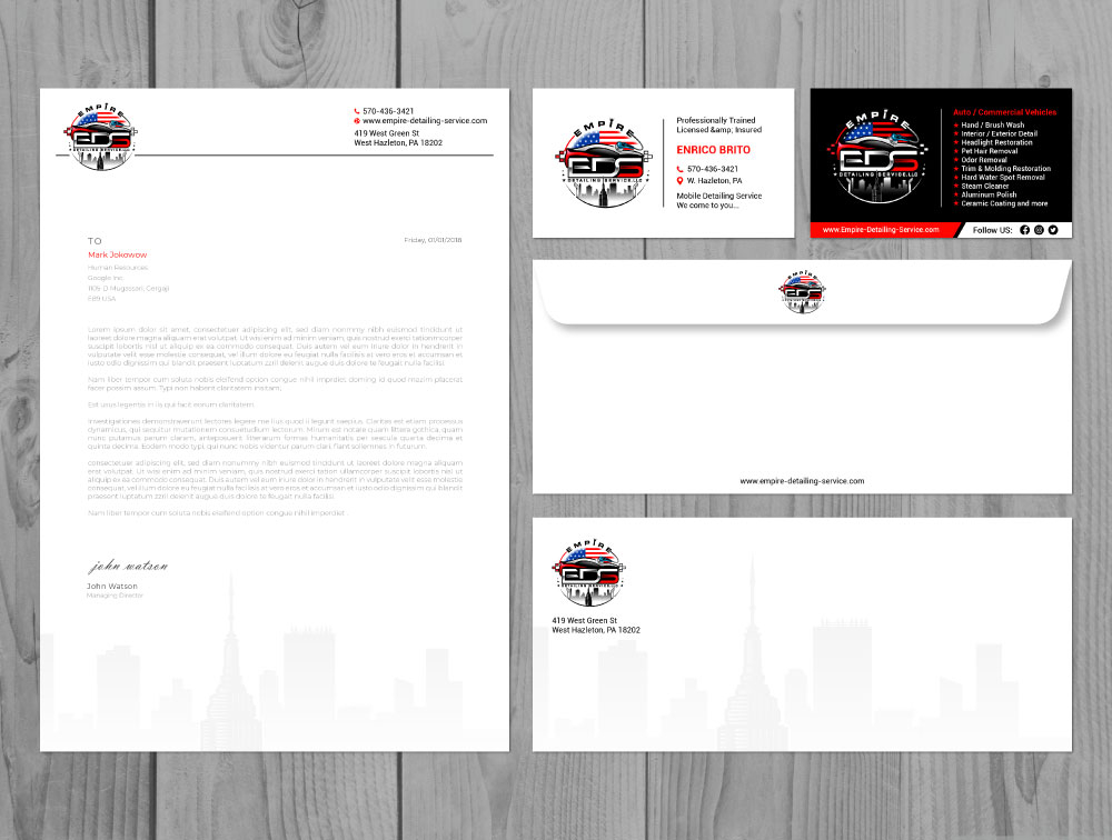 Empire Detailing Service  logo design by Boomstudioz