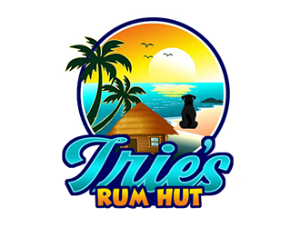 Iries Rum Hut logo design by Optimus
