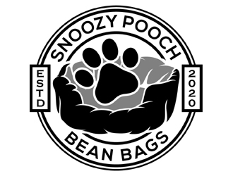 Snoozy Pooch Bean Bags logo design by MAXR