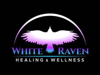 White Raven Healing & Wellness logo design by done