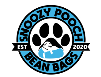 Snoozy Pooch Bean Bags logo design by DreamLogoDesign